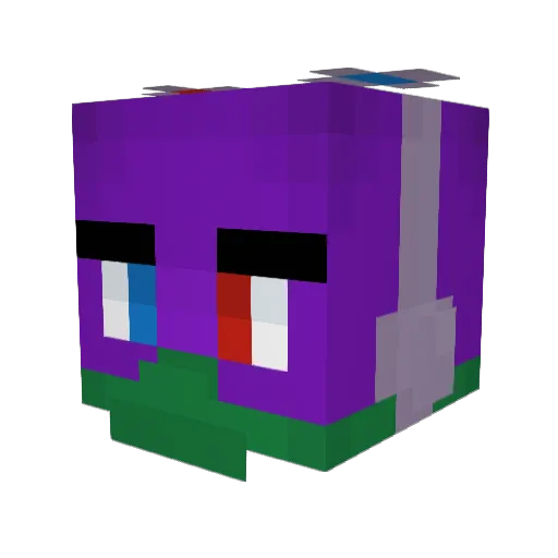 Sqitzz Minecraft avatar head, 3D render