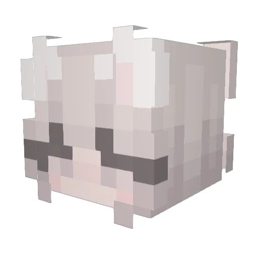 Sqlyx Minecraft avatar head, 3D render