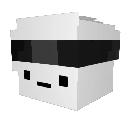 Sqmet Minecraft avatar head, 3D render