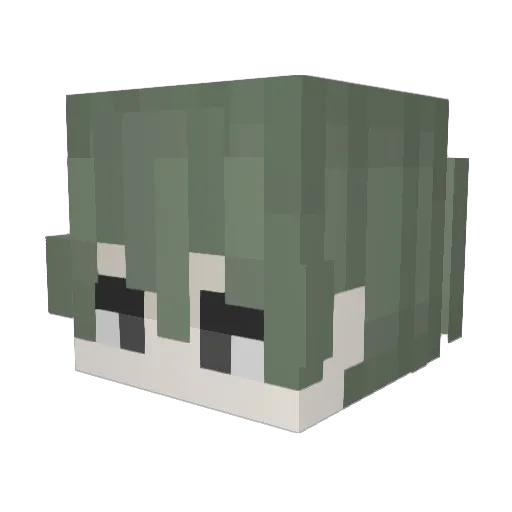 Sqnset Minecraft avatar head, 3D render