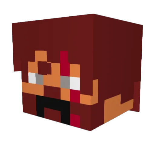 Sqorpp Minecraft avatar head, 3D render