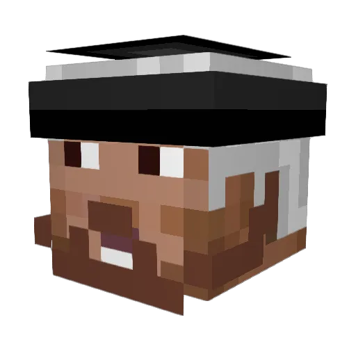 Sqracob Minecraft avatar head, 3D render