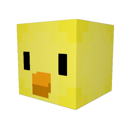Sqriptd Minecraft avatar head, 3D render