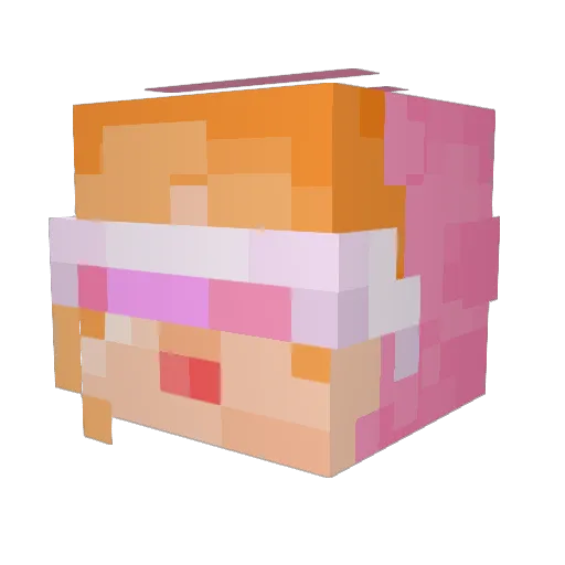 Squ1rtG4me Minecraft avatar head, 3D render