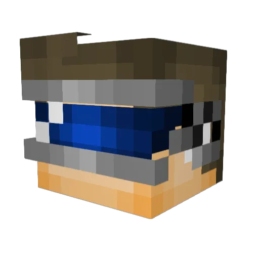 Squ1shyPanda Minecraft avatar head, 3D render
