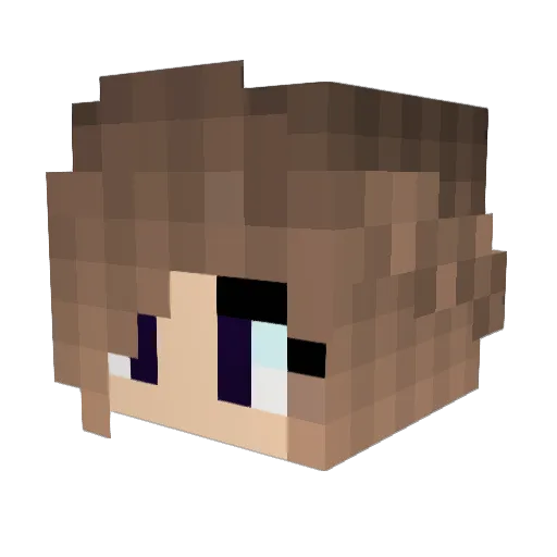 Squa Minecraft avatar head, 3D render