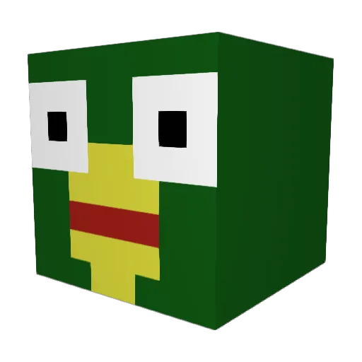 Squadward24 Minecraft avatar head, 3D render