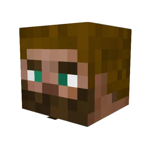 Squadwolf Minecraft avatar head, 3D render