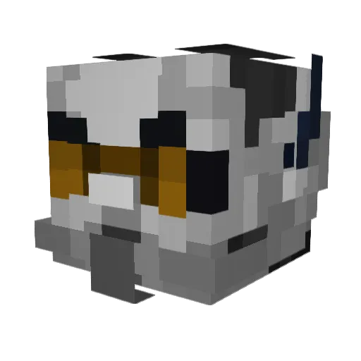 Squaliban Minecraft avatar head, 3D render