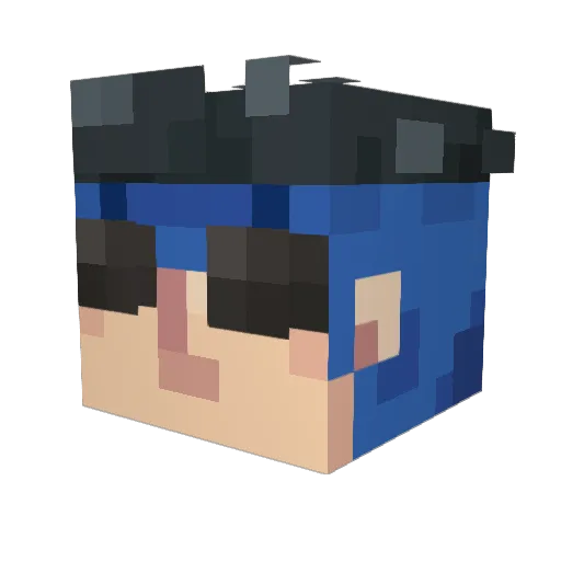 Squall8756 Minecraft avatar head, 3D render
