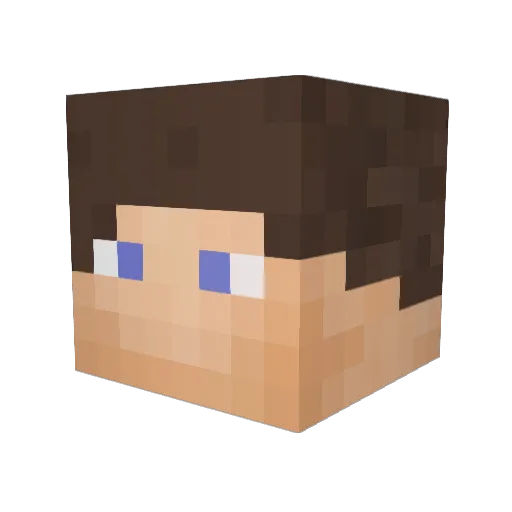 SquallFighter Minecraft avatar head, 3D render