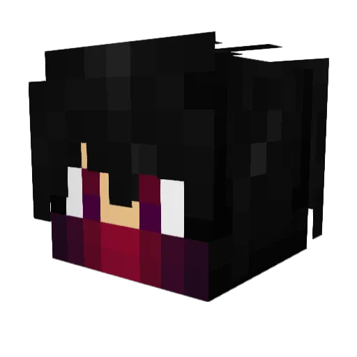 SquareBlock_ Minecraft avatar head, 3D render