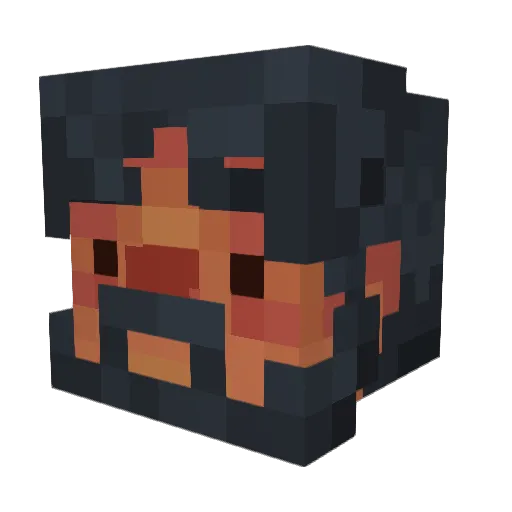 SquareCubo Minecraft avatar head, 3D render
