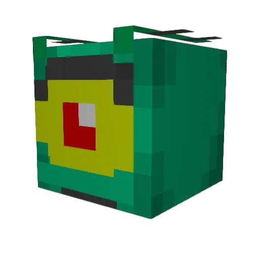 SquareDad64 Minecraft avatar head, 3D render