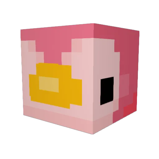 SquarePigeons Minecraft avatar head, 3D render