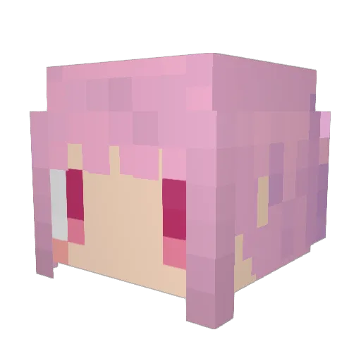 Square_cushion Minecraft avatar head, 3D render