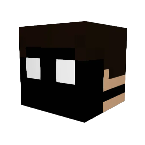 Squarestream728 Minecraft avatar head, 3D render