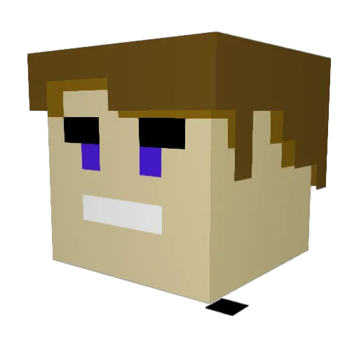 Squash147 Minecraft avatar head, 3D render