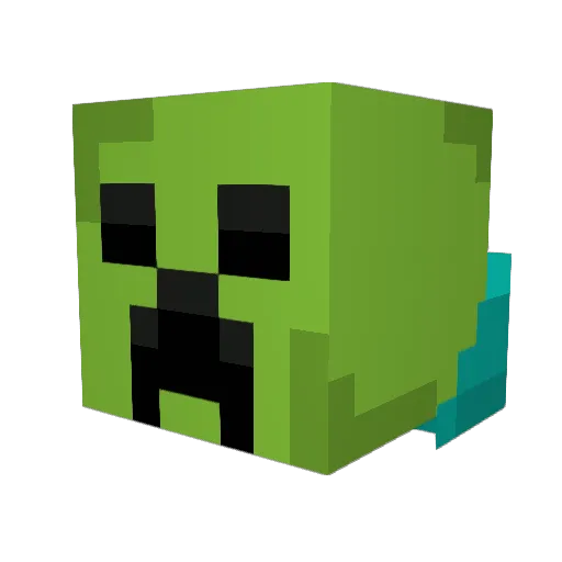 SquashApple Minecraft avatar head, 3D render