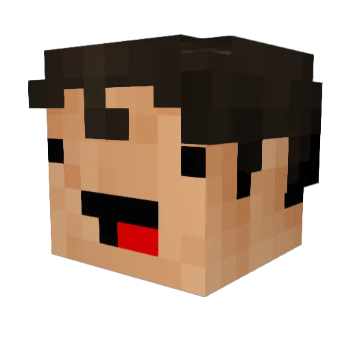 SquashedBeef Minecraft avatar head, 3D render