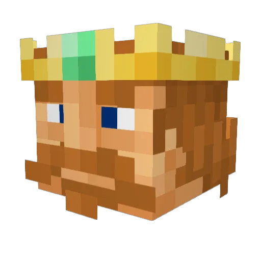 Squasheux Minecraft avatar head, 3D render