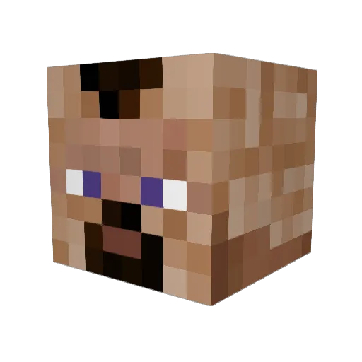 SquatGaming Minecraft avatar head, 3D render