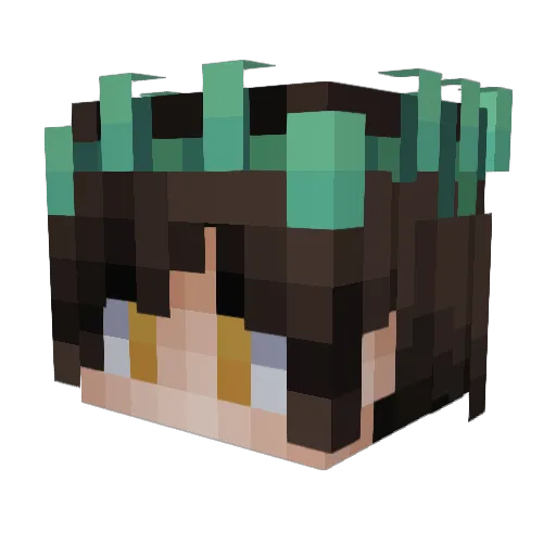 Squawkatoo Minecraft avatar head, 3D render