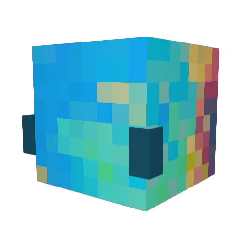 Squbber22 Minecraft avatar head, 3D render