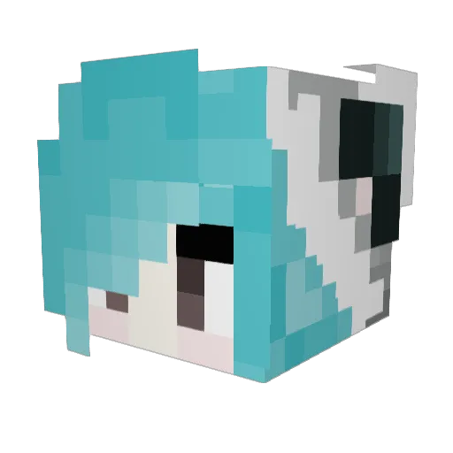 Squcy Minecraft avatar head, 3D render