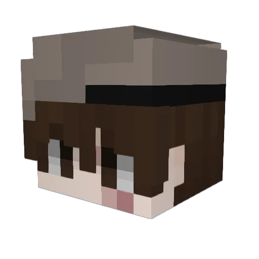 Sque3ks Minecraft avatar head, 3D render