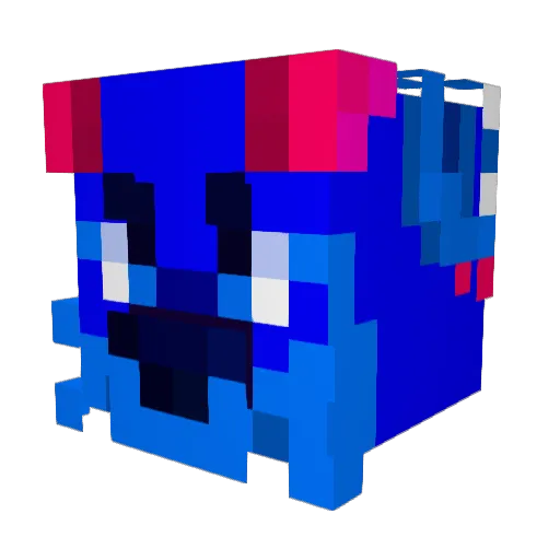 SqueakLovingKaz Minecraft avatar head, 3D render