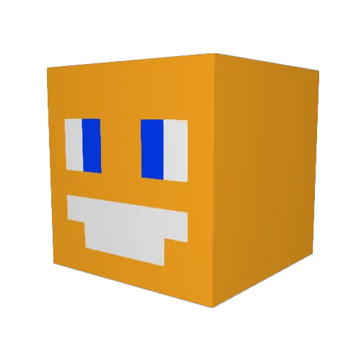 SqueakMC Minecraft avatar head, 3D render