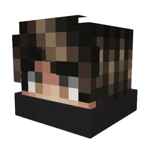Squeakeii Minecraft avatar head, 3D render