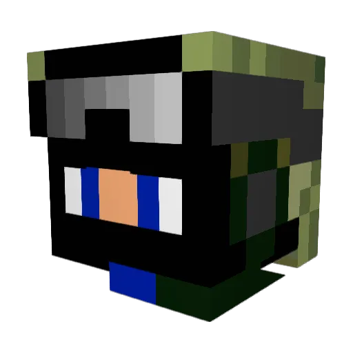 Squeaky25 Minecraft avatar head, 3D render