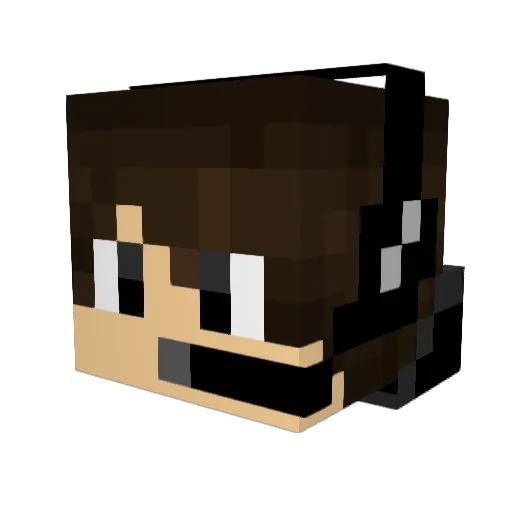 SqueakyChair2 Minecraft avatar head, 3D render