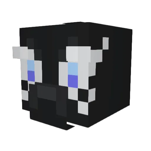 SqueakyOrca Minecraft avatar head, 3D render