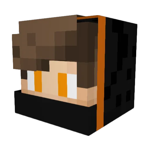 Squeakzz Minecraft avatar head, 3D render