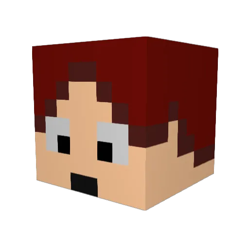 SqueamishDesign Minecraft avatar head, 3D render
