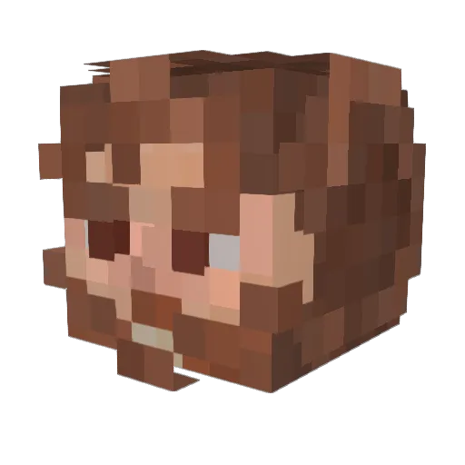 Squearki Minecraft avatar head, 3D render