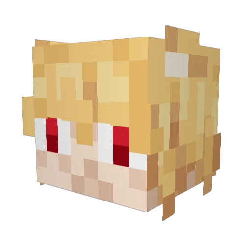 Squebble Minecraft avatar head, 3D render
