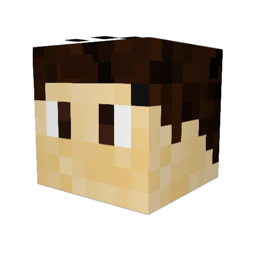 SqueeGaming Minecraft avatar head, 3D render