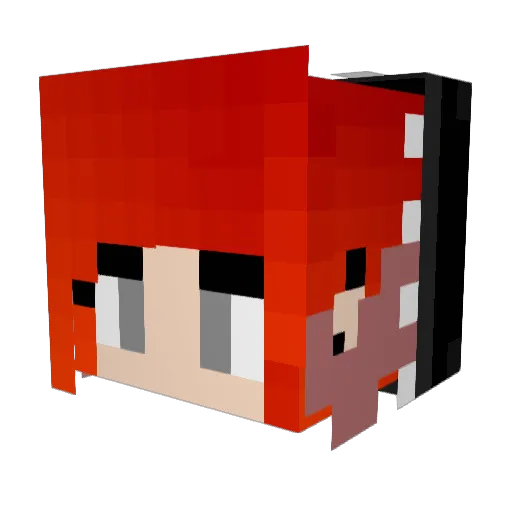 SqueekySea Minecraft avatar head, 3D render