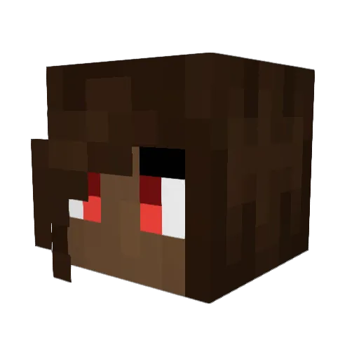 Squeenet Minecraft avatar head, 3D render