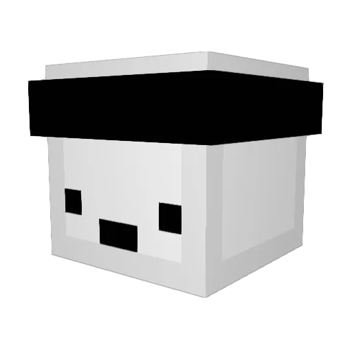 Squeezles Minecraft avatar head, 3D render