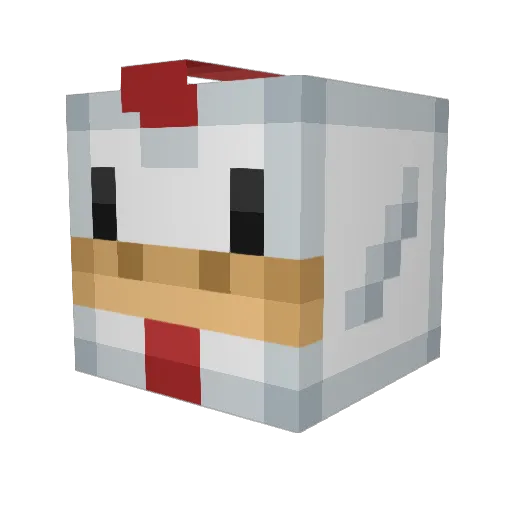 Squeezy22 Minecraft avatar head, 3D render