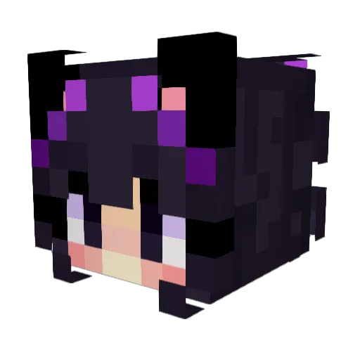Squekky Minecraft avatar head, 3D render