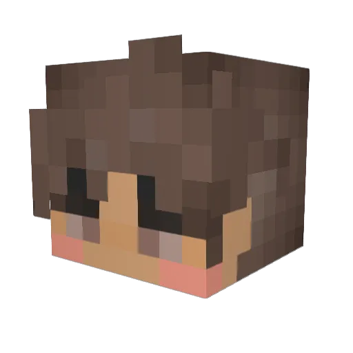 Squelchh Minecraft avatar head, 3D render