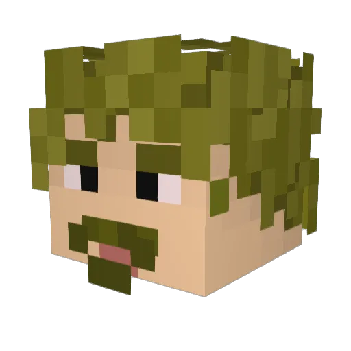 Squellyfine Minecraft avatar head, 3D render