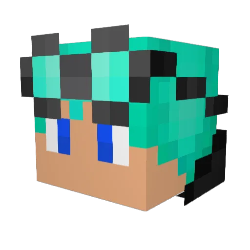 Squertal Minecraft avatar head, 3D render
