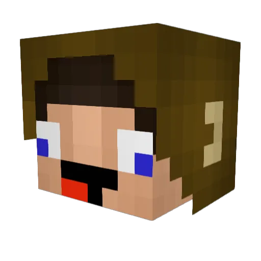 Squi_zy Minecraft avatar head, 3D render